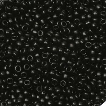 Miyuki rocailles 11/0 (2mm) Opaque semi frosted black - 5 gram-Kraaltjes van Renate