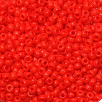 Miyuki rocailles 11/0 (2mm) Opaque vermilion red 11-407-Kraaltjes van Renate