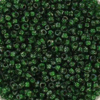 Miyuki rocailles 11/0 (2mm) Transparant picasso green - 5 gram-Kraaltjes van Renate