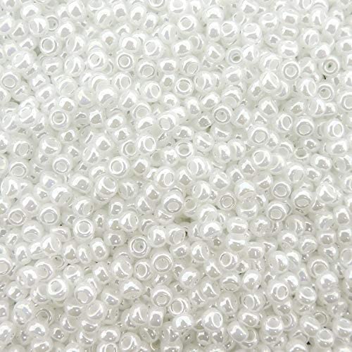 Miyuki rocailles 11/0 (2mm) White pearl ceylon 11-420-Kralen-Kraaltjes van Renate