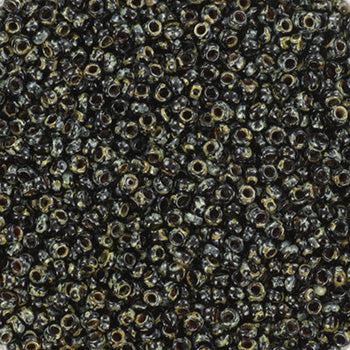 Miyuki rocailles 15-4511 Opaque picasso black 15/0 (1mm) - 5 gram-Kralen-Kraaltjes van Renate
