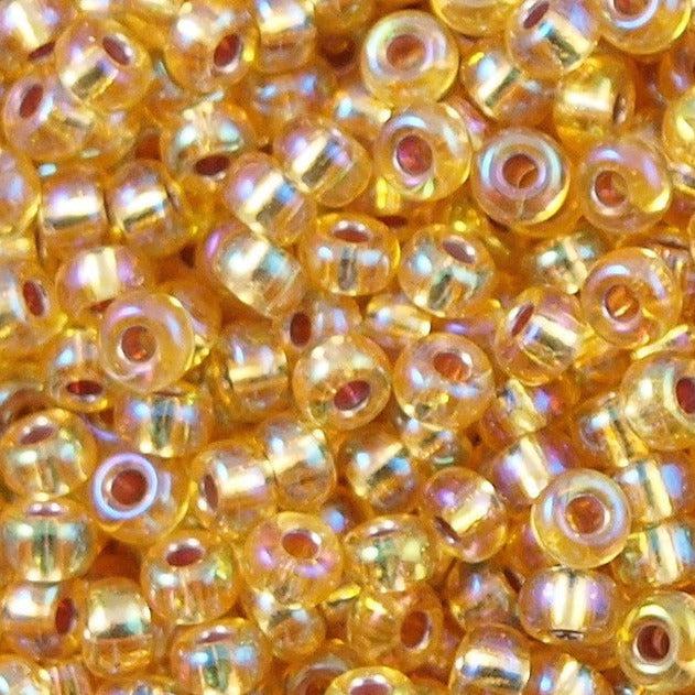 Miyuki rocailles 6/0 (4mm) Silverlined gold AB 6-1003-Kralen-Kraaltjes van Renate