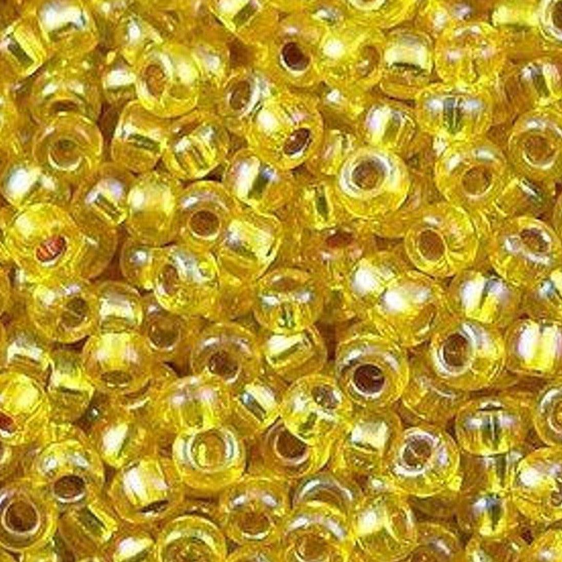 Miyuki rocailles 6/0 (4mm) Silverlined yellow AB 6-1006-Kralen-Kraaltjes van Renate