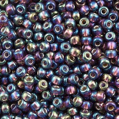 Miyuki rocailles 6/0 (4mm) Silverlined dark smokey amethyst AB 6-1013-Kralen-Kraaltjes van Renate