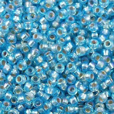 Miyuki rocailles 6/0 (4mm) Silverlined aqua AB 6-1018-Kralen-Kraaltjes van Renate