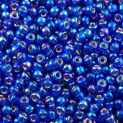 Miyuki rocailles 6/0 (4mm) Silverlined cobalt AB 6-1020-Kralen-Kraaltjes van Renate