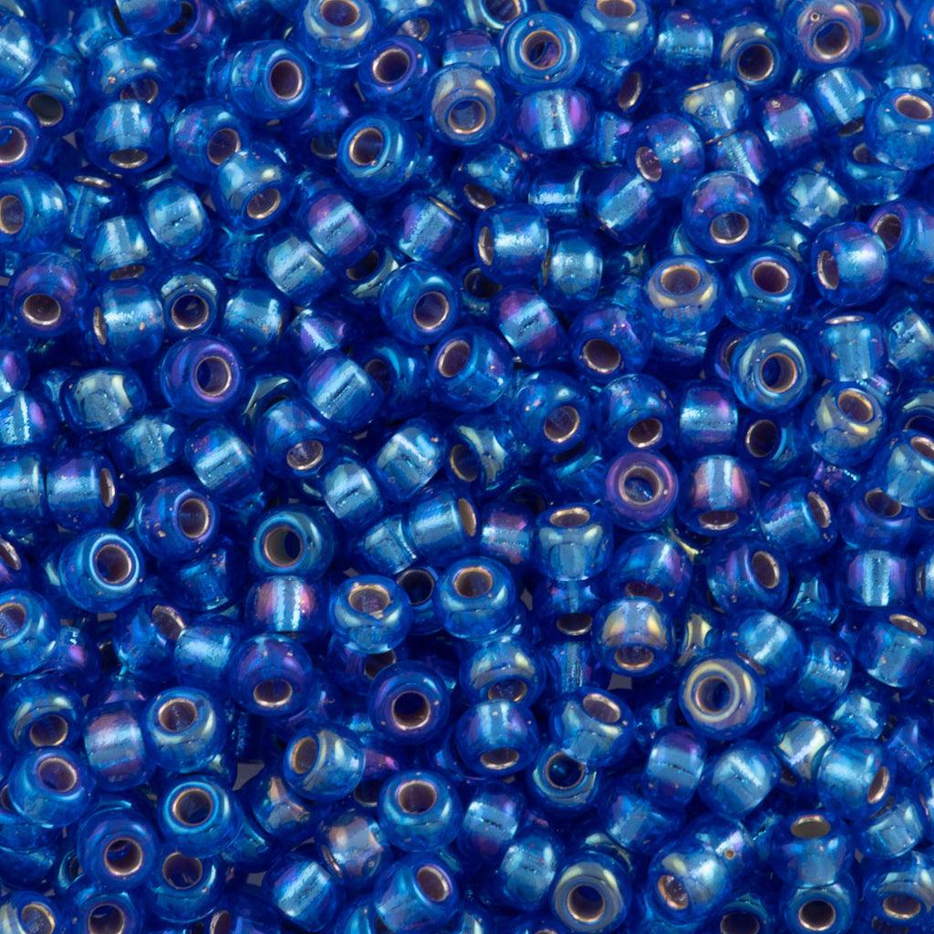 Miyuki rocailles 6/0 (4mm) Silverlined capri blue AB 6-1025-Kralen-Kraaltjes van Renate