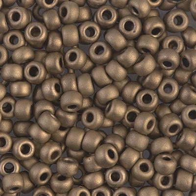 Miyuki rocailles 6/0 (4mm) Metallic matte dark bronze 6-1255-Kralen-Kraaltjes van Renate
