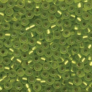 Miyuki rocailles 6/0 (4mm) Silverlined matte chartreuse 6-14F-Kralen-Kraaltjes van Renate