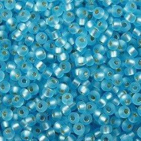 Miyuki rocailles 6/0 (4mm) Matte silverlined aqua 6-18F-Kralen-Kraaltjes van Renate