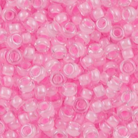 Miyuki rocailles 6/0 (4mm) Pink lined crystal 6-207-Kralen-Kraaltjes van Renate