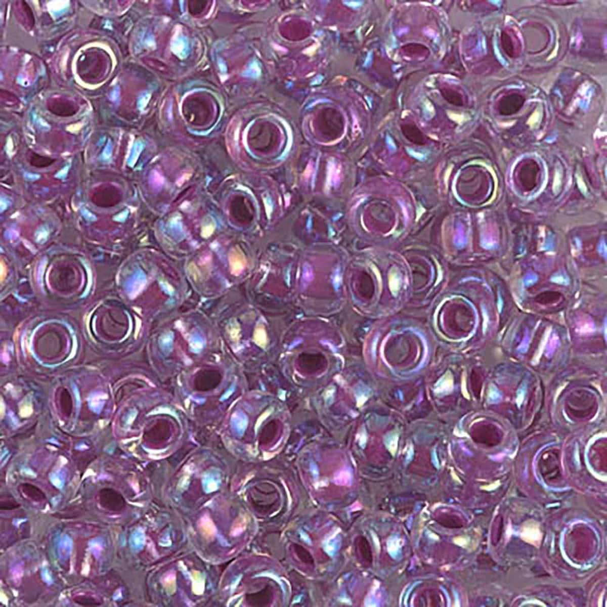 Miyuki rocailles 6-264 raspberry linded crystal AB 6/0 (4mm) - 5 gram-Kralen-Kraaltjes van Renate