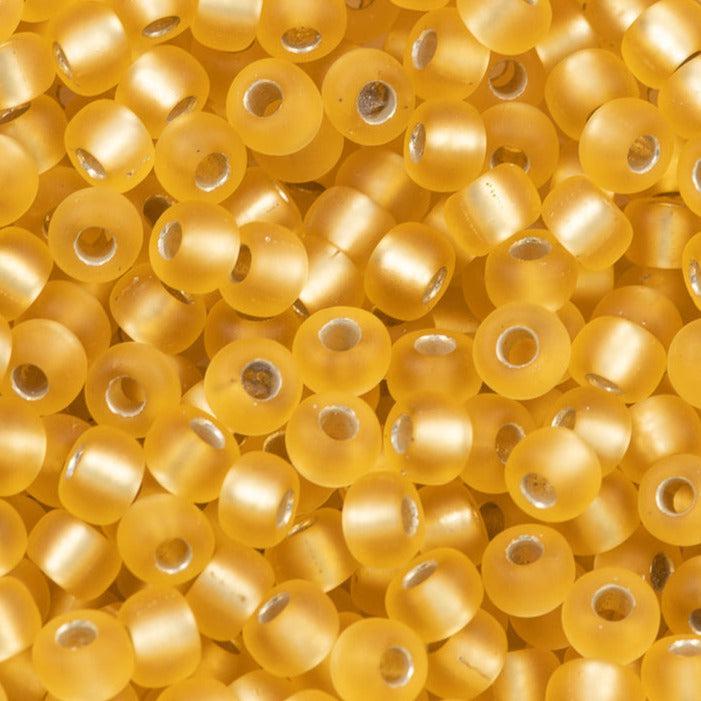 Miyuki rocailles 6/0 (4mm) Silverlined matte gold 6-3F-Kralen-Kraaltjes van Renate