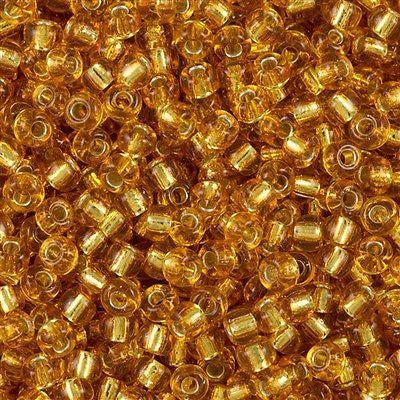 Miyuki rocailles 6/0 (4mm) Silverlined dark gold 6-4-Kralen-Kraaltjes van Renate