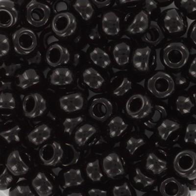 Miyuki rocailles 6/0 (4mm) Opaque black - 5 gram-Kraaltjes van Renate