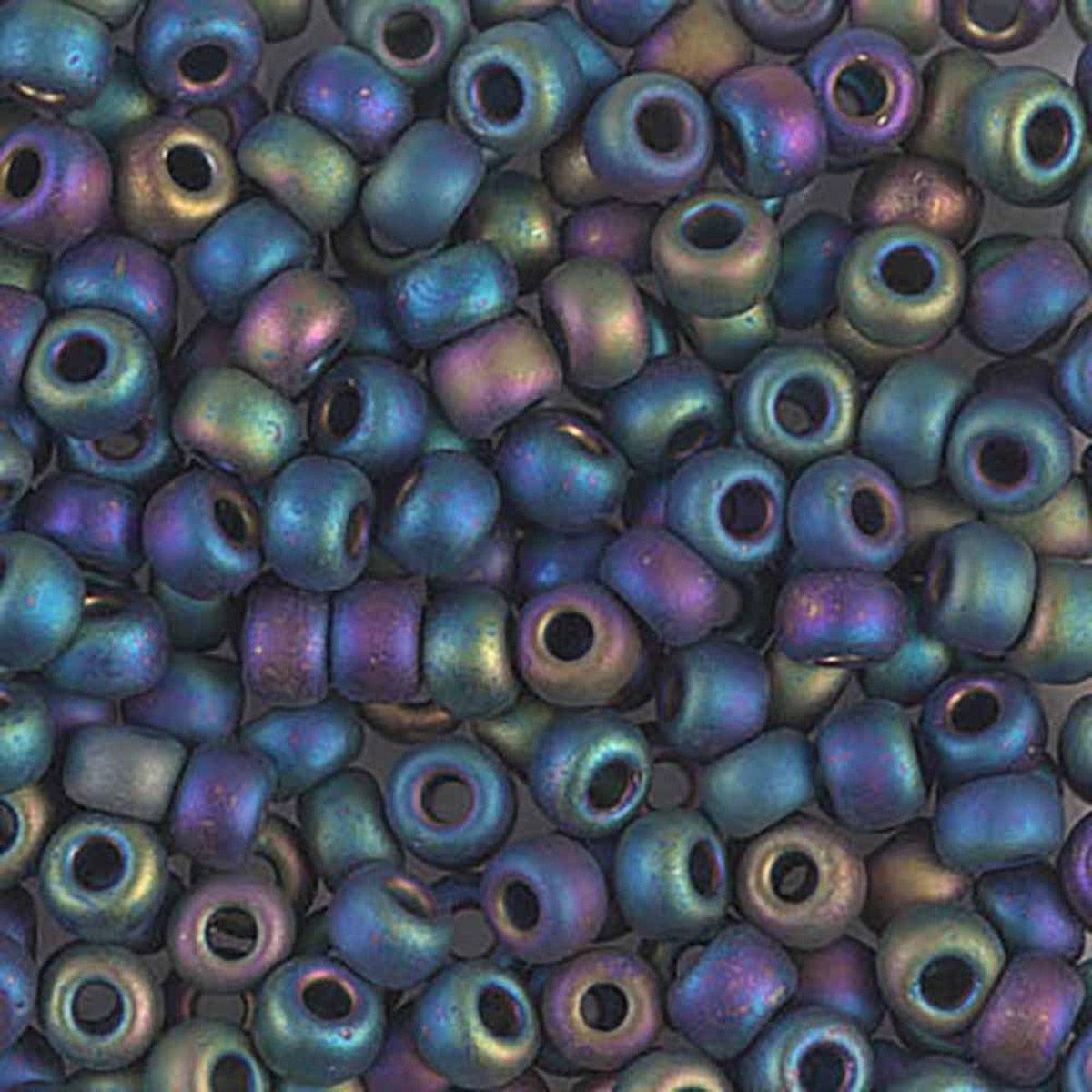 Miyuki rocailles 6-401FR matte black AB 6/0 (4mm) - 5 gram-Kralen-Kraaltjes van Renate