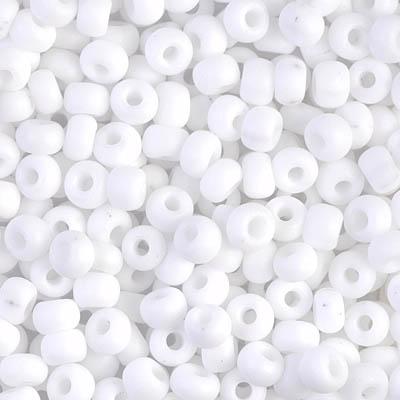 Miyuki rocailles 6/0 (4mm) Opaque white - 5 gram-Kraaltjes van Renate
