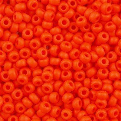 Miyuki rocailles 6/0 (4mm) Matte opaque orange 6-406F-Kralen-Kraaltjes van Renate