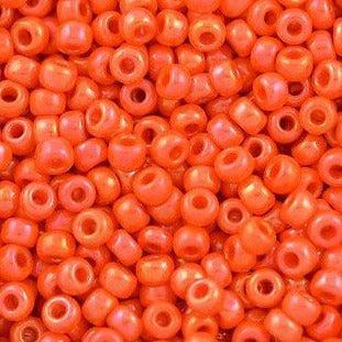 Miyuki rocailles 6/0 (4mm) Opaque orange AB 6-406R-Kralen-Kraaltjes van Renate
