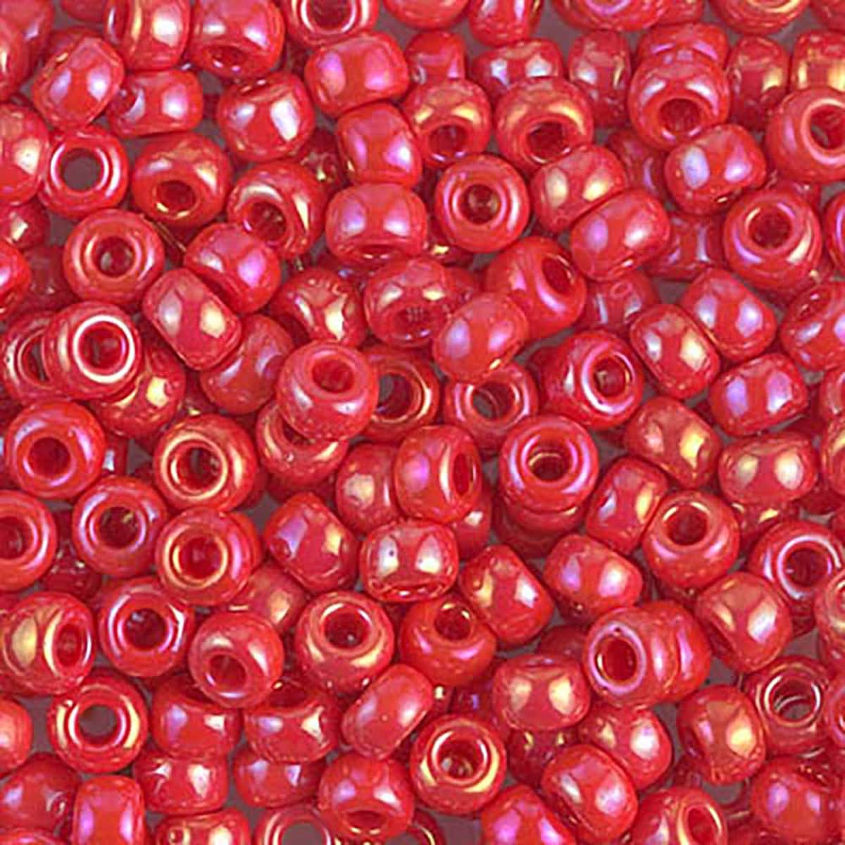 Miyuki rocailles 6-407R vermillion rood AB 6/0 (4mm) - 5 gram-Kralen-Kraaltjes van Renate