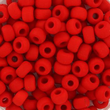 Miyuki rocailles 6/0 (4mm) Matte opaque red 6-408F-Kralen-Kraaltjes van Renate