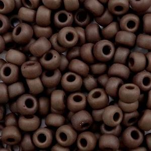 Miyuki rocailles 6/0 (4mm) Opaque matte chocolate 6-409F-Kraaltjes van Renate