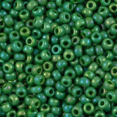 Miyuki rocailles 6/0 (4mm) Opaque green AB 6-411R-Kralen-Kraaltjes van Renate