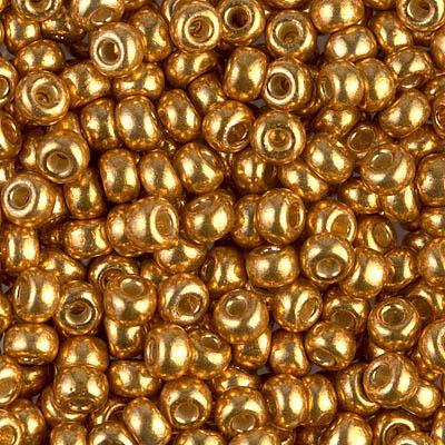 Miyuki rocailles 6/0 (4mm) Duracoat galvanized yellow gold - 5 gram-Kraaltjes van Renate