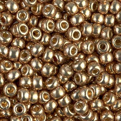 Miyuki rocailles 6/0 (4mm) Duracoat galvanized champagne - 5 gram-Kraaltjes van Renate