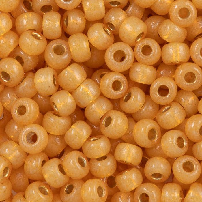 Miyuki rocailles 6/0 (4mm) Duracoat silverlined dyed golden flax 6-4231-Kralen-Kraaltjes van Renate
