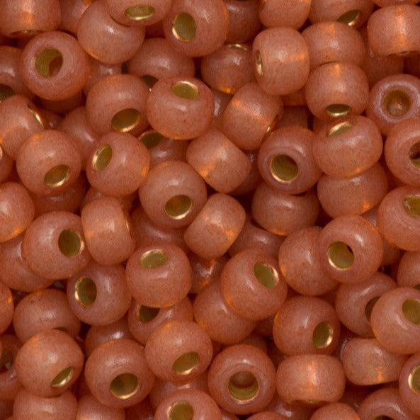 Miyuki rocailles 6/0 (4mm) Duracoat silverlined dyed rose gold 6-4233-Kralen-Kraaltjes van Renate