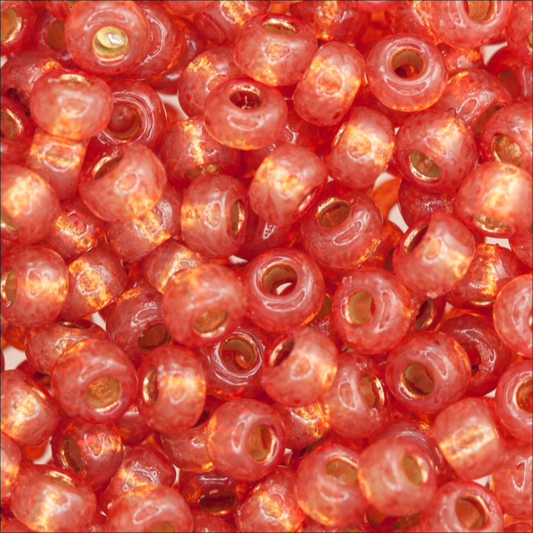 Miyuki rocailles 6/0 (4mm) Duracoat silverlined dyed persimmon 6-4244-Kralen-Kraaltjes van Renate