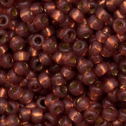 Miyuki rocailles 6/0 (4mm) Duracoat silverlined dyed nutmeg 6-4245-Kralen-Kraaltjes van Renate