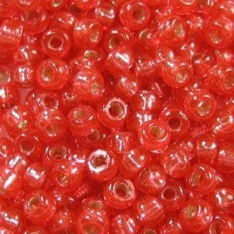 Miyuki rocailles 6/0 (4mm) Duracoat silverlined dyed melon 6-4263-Kralen-Kraaltjes van Renate