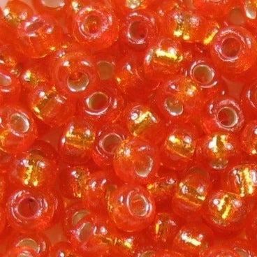 Miyuki rocailles 6/0 (4mm) Duracoat silverlined dyed pumpkin 6-4264-Kralen-Kraaltjes van Renate