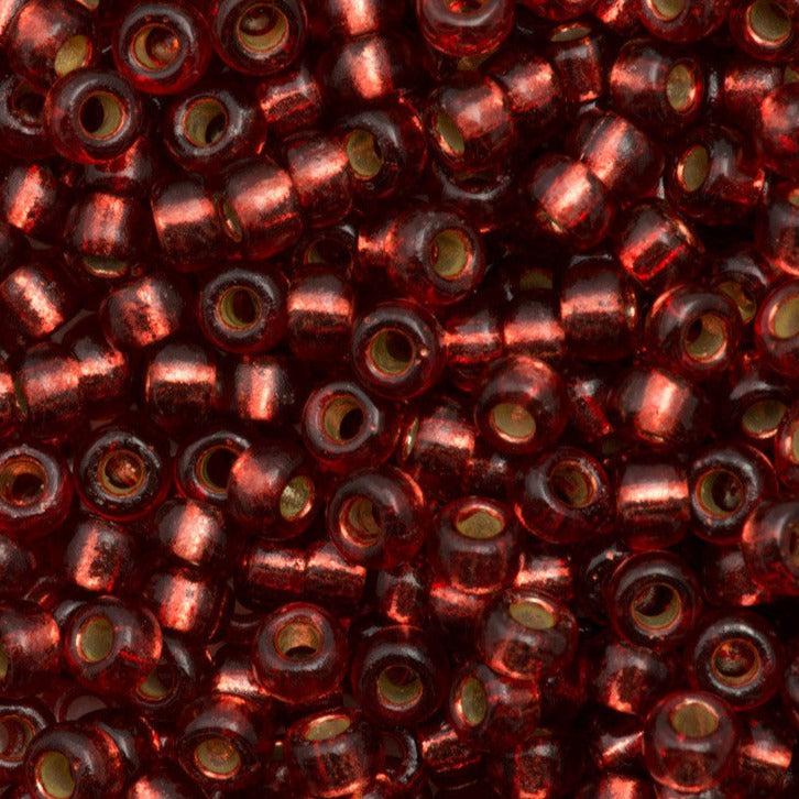 Miyuki rocailles 6/0 (4mm) Duracoat silverlined dyed deep rose 6-4270-Kralen-Kraaltjes van Renate