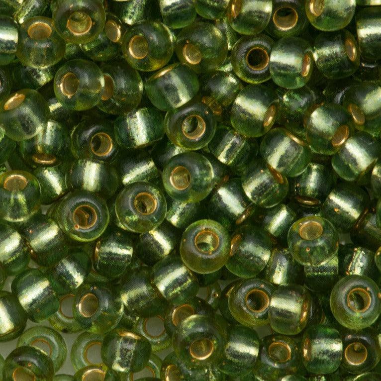 Miyuki rocailles 6/0 (4mm) Duracoat silverlined dyed green 6-4273-Kralen-Kraaltjes van Renate