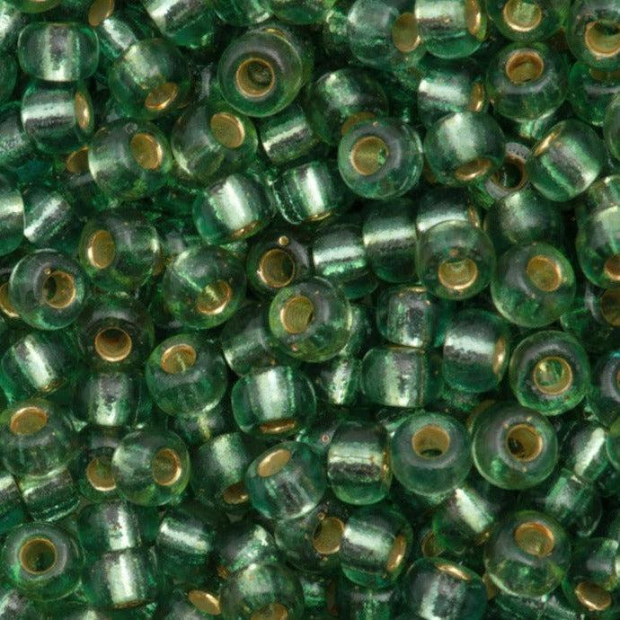 Miyuki rocailles 6/0 (4mm) Duracoat silverlined dyed frost green 6-4274-Kralen-Kraaltjes van Renate