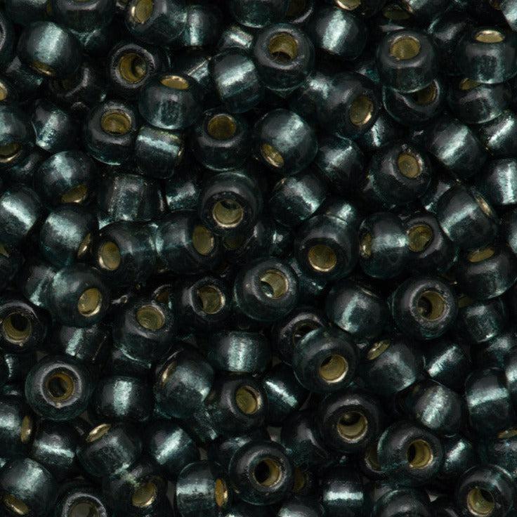 Miyuki rocailles 6/0 (4mm) Duracoat silverlined dyed dark steel 6-4275-Kralen-Kraaltjes van Renate