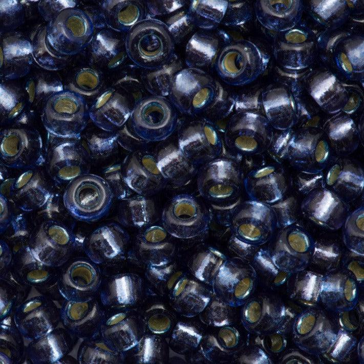 Miyuki rocailles 6/0 (4mm) Duracoat silverlined dyed denim 6-4276-Kralen-Kraaltjes van Renate