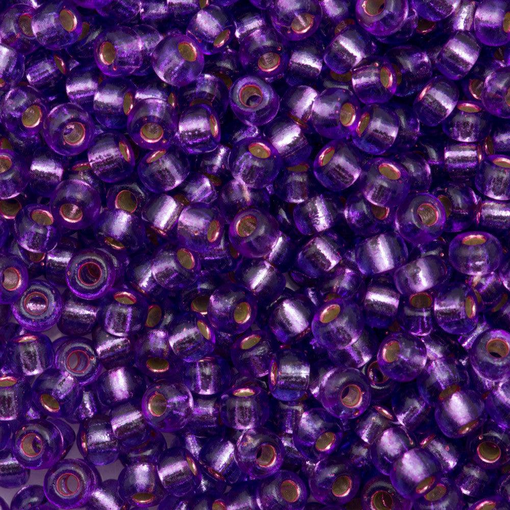 Miyuki rocailles 6/0 (4mm) Duracoat silverlined dyed lavender 6-4278-Kralen-Kraaltjes van Renate