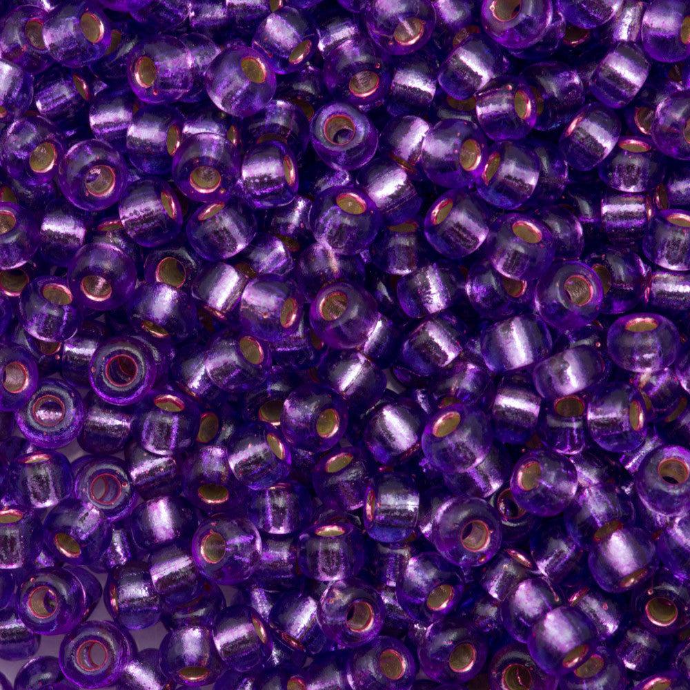 Miyuki rocailles 6/0 (4mm) Duracoat silverlined dyed lavender 6-4278-Kralen-Kraaltjes van Renate