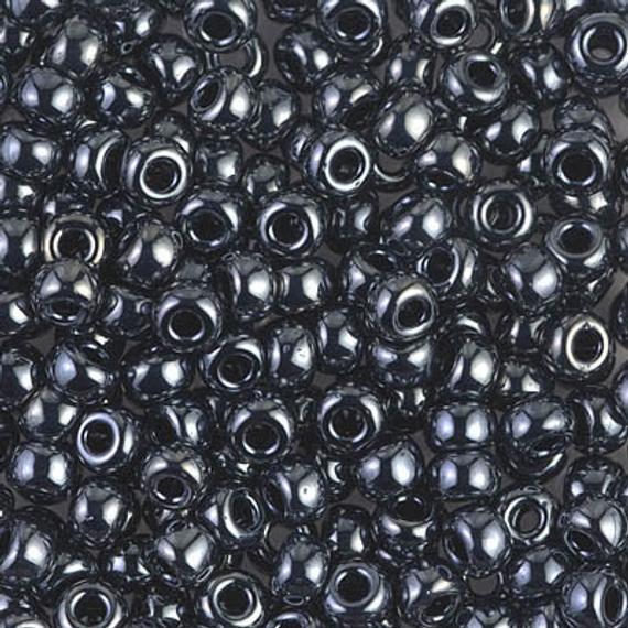 Miyuki rocailles 6/0 (4mm) Metallic gunmetal 6-451-Kraaltjes van Renate