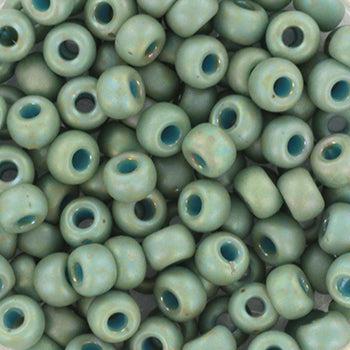 Miyuki rocailles 6-4701 Opaque glazed frosted rainbow celadon 6/0 (4mm) - 5 gram-Kralen-Kraaltjes van Renate