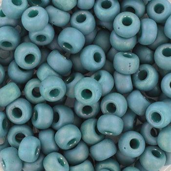 Miyuki rocailles 6-4702 Opaque glazed frosted rainbow peacock 6/0 (4mm) - 5 gram-Kralen-Kraaltjes van Renate