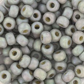 Miyuki rocailles 6-4701 Opaque glazed frosted rainbow cadet grey 6/0 (4mm) - 5 gram-Kralen-Kraaltjes van Renate