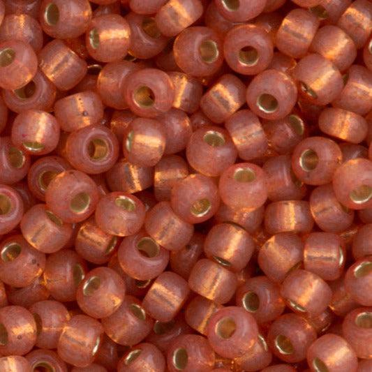 Miyuki rocailles 6/0 (4mm) Silverlined dyed salmon 6-553-Kralen-Kraaltjes van Renate