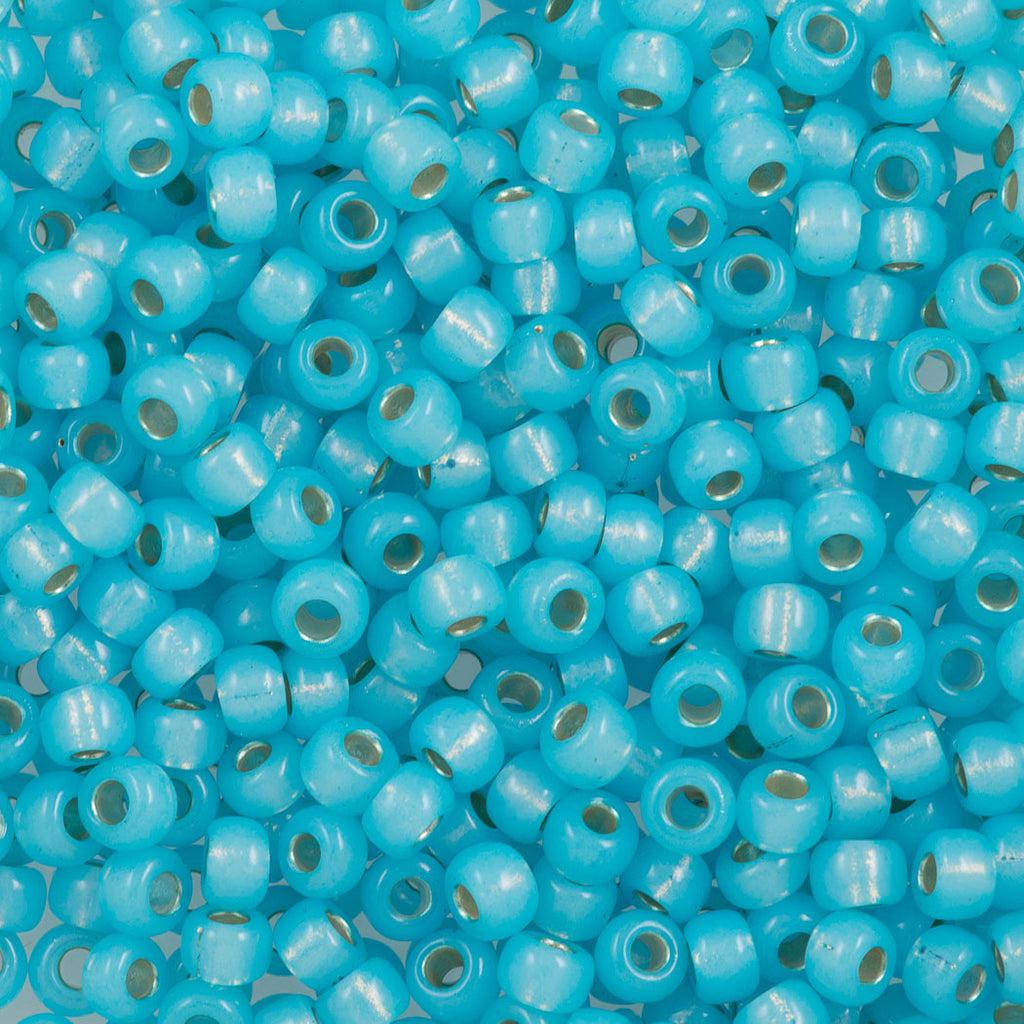 Miyuki rocailles 6/0 (4mm) Dyed aqua silverlined alabaster 6-647-Kralen-Kraaltjes van Renate