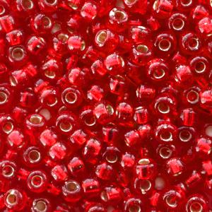 Miyuki rocailles 8/0 Silverlined flame red 8-10-Kraaltjes van Renate