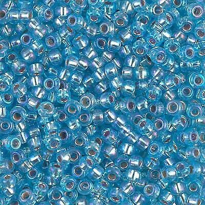 Miyuki rocailles 8-1018 Silverlined aqua AB 8/0 (3mm) - 5 gram-Kralen-Kraaltjes van Renate